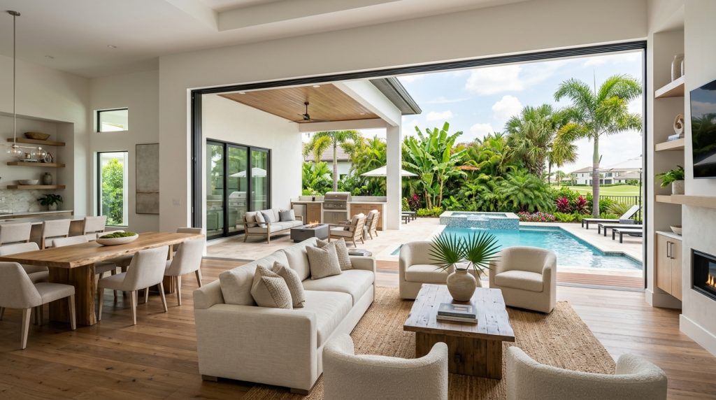 Can you rent out a home in Reunion with a private pool and furnished living area