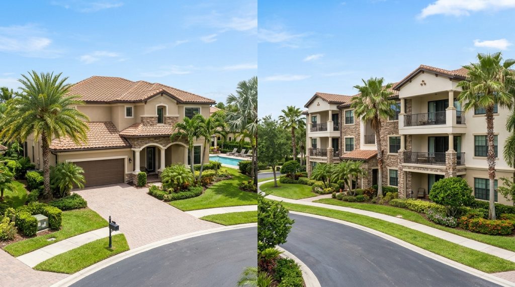 House or condo in Reunion Florida showing single-family and condominium real estate